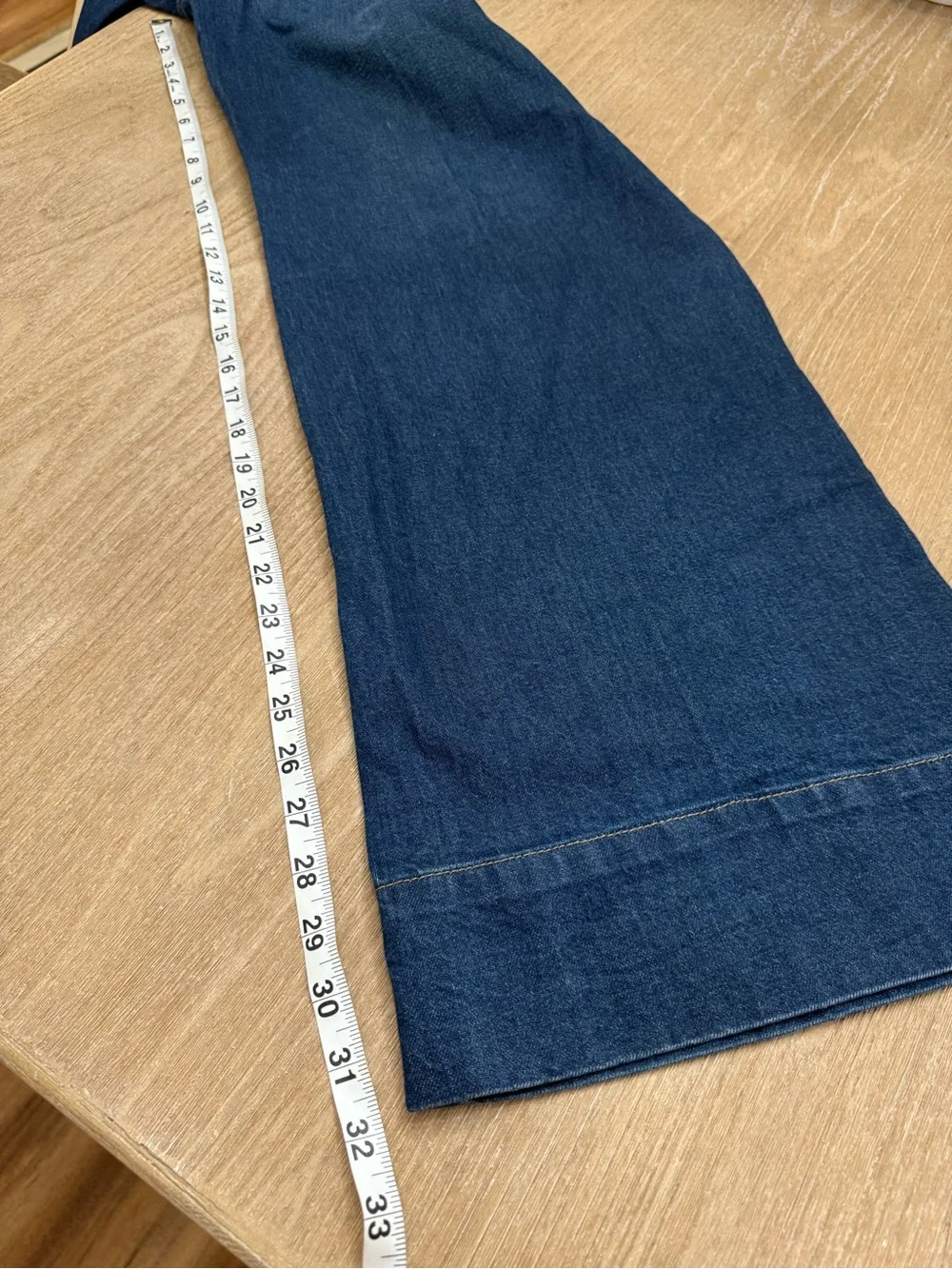 J.Crew '96 Low Rise Denim Trousers Dark Wash Wide Leg Jeans - Size 29